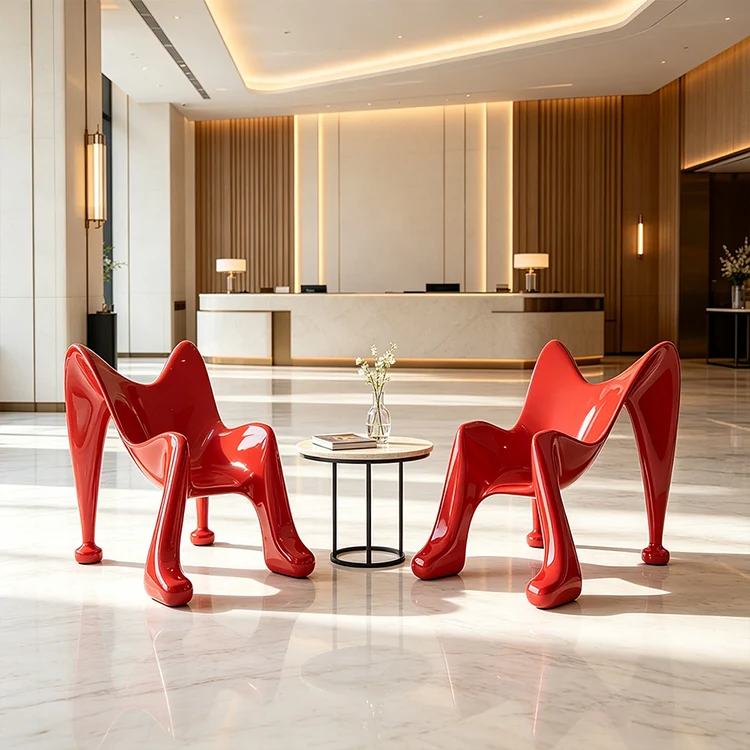 Scaun decorativ sculptural din fibra de sticla