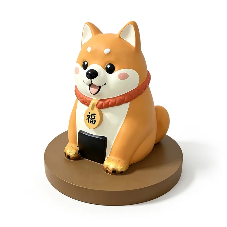 Fiberglass Fortune Dog Sculpture